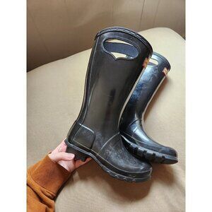 HUNTER Black Tall Boots